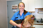 Dr. Carla Bell holds Kwali