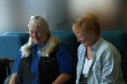 Turid and Carolyn share a laugh on the ferry