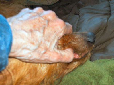 Lifting lip with hand over eye