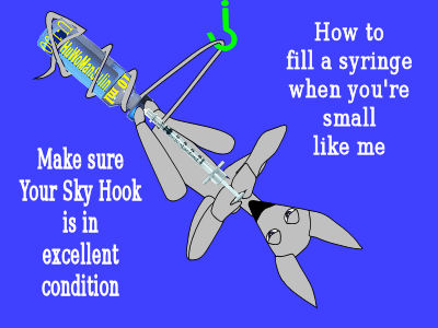 Vekkie fills a syringe