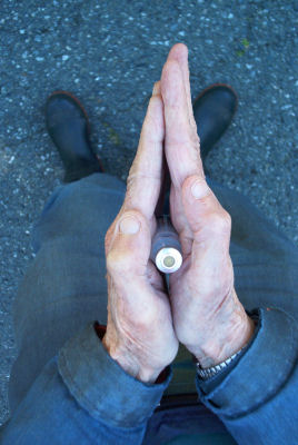 Roll insulin vial between palms