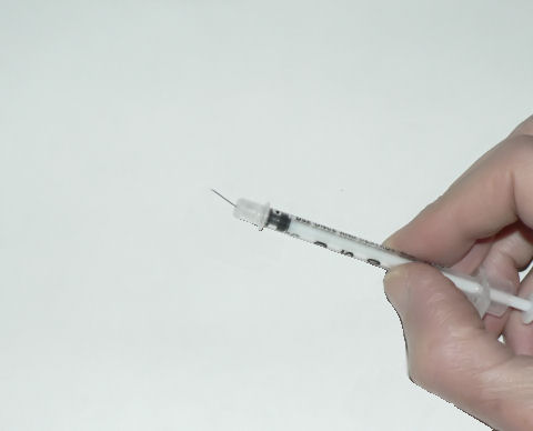 Check syringe - is the needle bent?