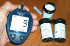 glucometer and test strips
